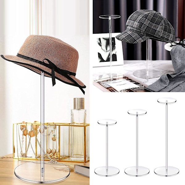 Akryl Pedestal Display Riser Stativ Hatt Peruk Ställ Bordsskiva Peruk Display StällBY 40cm