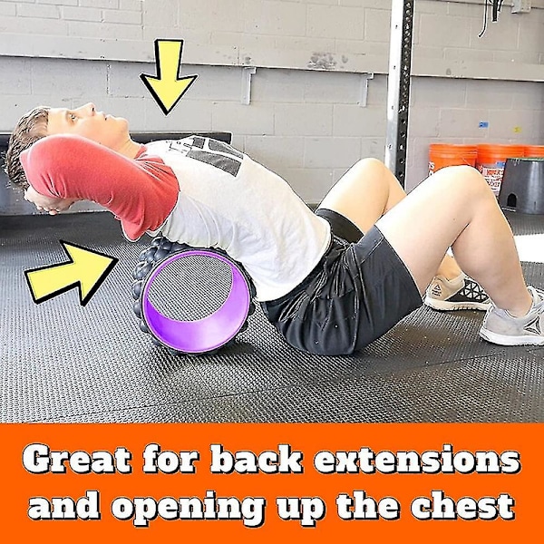 Zk-back+purple Roller Myofascial Release Trigger Point Yogahjul Skumrulle För Att Behandla Ryggsmärta Djupvävnadsmassage Träning