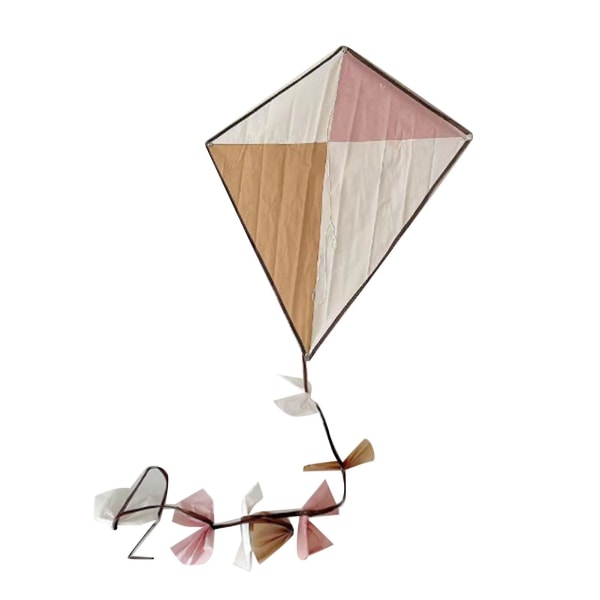 Pink og Kaffe Vintage Diamant Drage - Enkelt Hjul, 3D Klipning, Nem Montering - Ideel til Børn, Voksne og Begyndere [DmS]