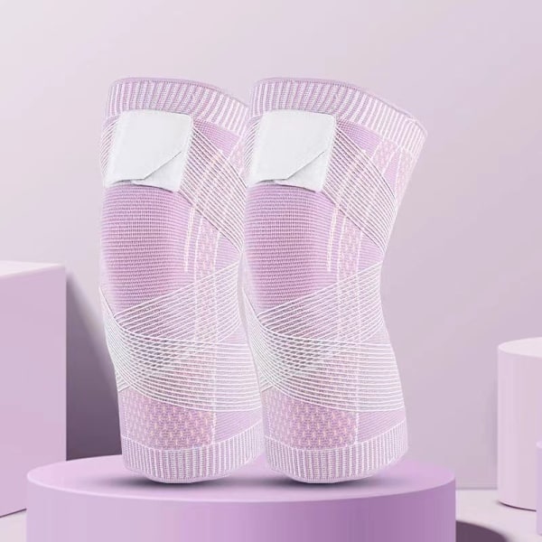 Sports Knee Braces Compression Elastic Knee Braces Fitness Equipment (Purple, M)