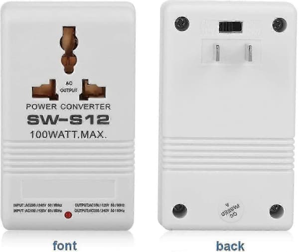 Step Up/down Reseadapter, Spänningsomvandlare Transformator Regulator 100w 110v/120v Till 220v/240v Reseadapter [DB]