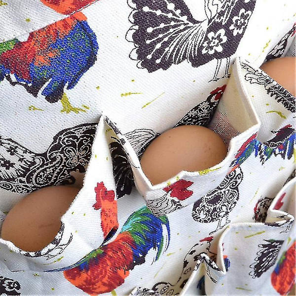 Kylling Egg Innsamling Forkle, 12 Dype Lommer Hønse And Gåsegg Holder Forklær