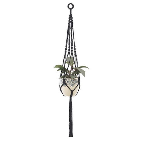 2 st Macrame Växthängare Inomhus Utomhus Hängande Planterkorg Bomullsrep Handgjord blomkruka nätväska Style 4