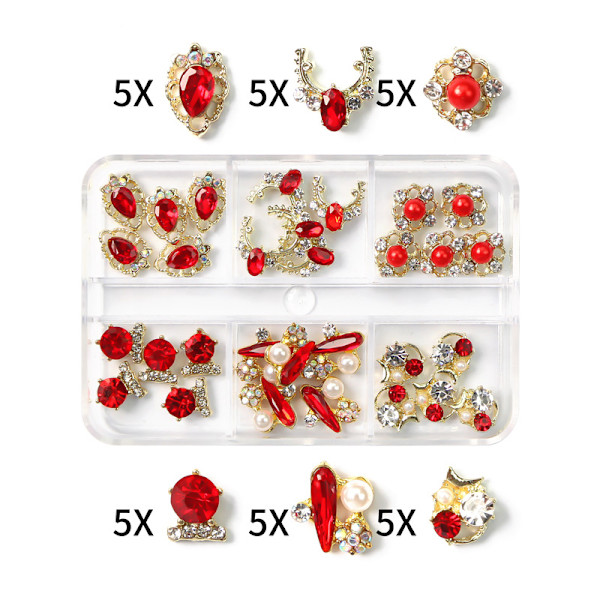 Planet Nail Art Charm Båge/Hjärta Forma Naglar Rhinestone Ädelsten Kristall, 3D Nagelkonst Dekoration Metall Naglar Naglar Nagelkonst Smycken 21 21