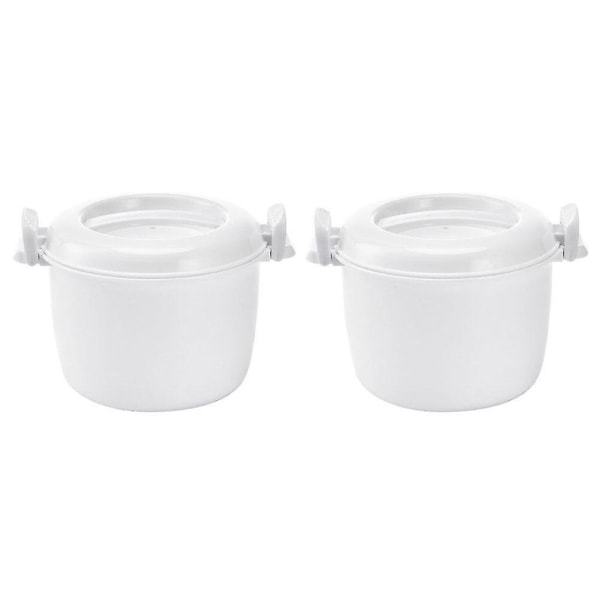 2pcs Reusable Microwave Rice Cooker Convenient Multifunctional Microwave Rice Cooker Food Box