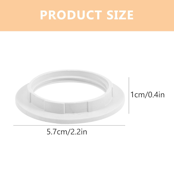 20 stk. lampeskærmsholder E27 fatning krave ring udskiftning lampeskærmsadaptere White 5.7x5.7cm