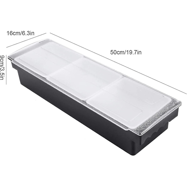 6 roms serveringsbrett, avtakbar toppingstasjon, plastpizza ingredienser, krydderdispenser, gjenbrukbar, stil 1 SIZE 3