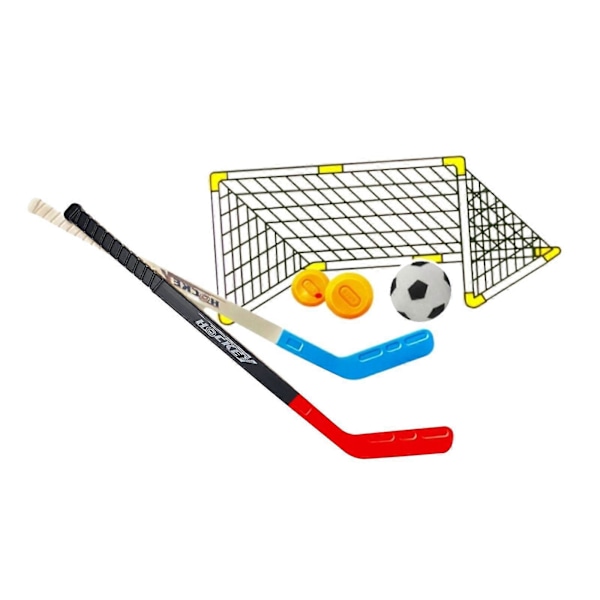 Ishockey og fotballmål barn hockeysticksett for festartikler barn Multicolor multi