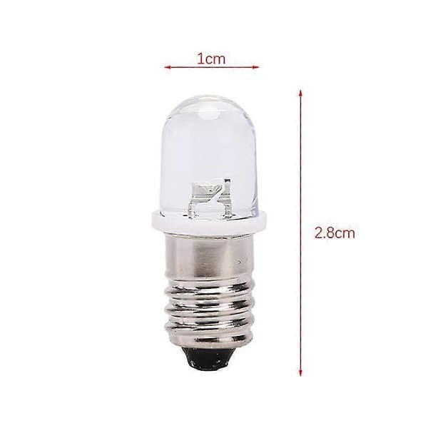 5 kpl E10 LED-lamppua E10 DC 3v 4.5v Instrumenttilamppu E10 Indikaattorilamppu Vanhanaikainen Taskulamppu Lamppu xi