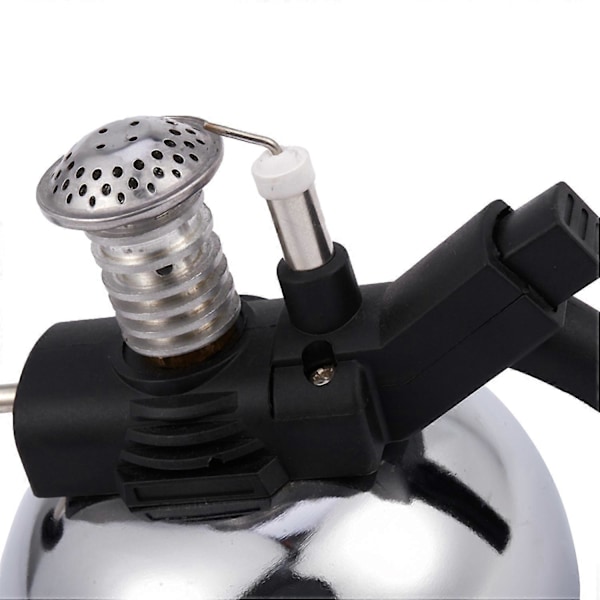 Mini Bordplatta Butangasbrännare med Flamhuvud för Siphon Kaffevärmare Maker Kaffebryggare Mocha P silver  black
