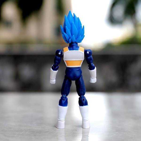 5-pak Dragon Ball Super Saiyan Actionfigur Goku Vegeta Dukke Leke Anime Samling Figurer Modell Barn Gaver Blue