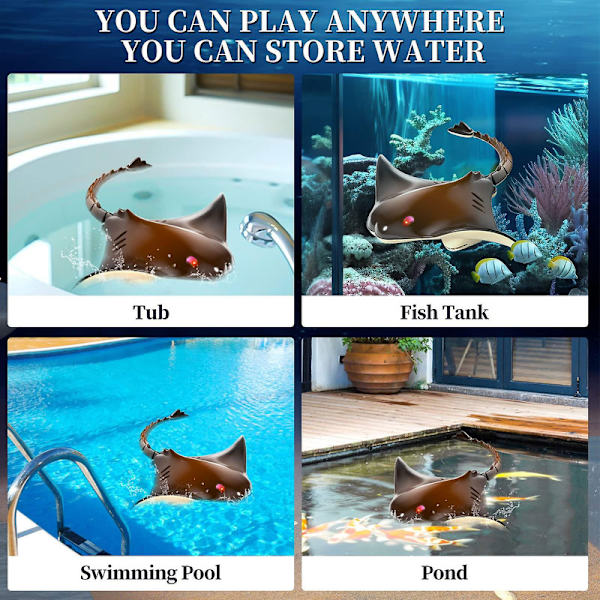 Manta Ray Pool Leksak Fjärrstyrd Hajbåt  [DmS]