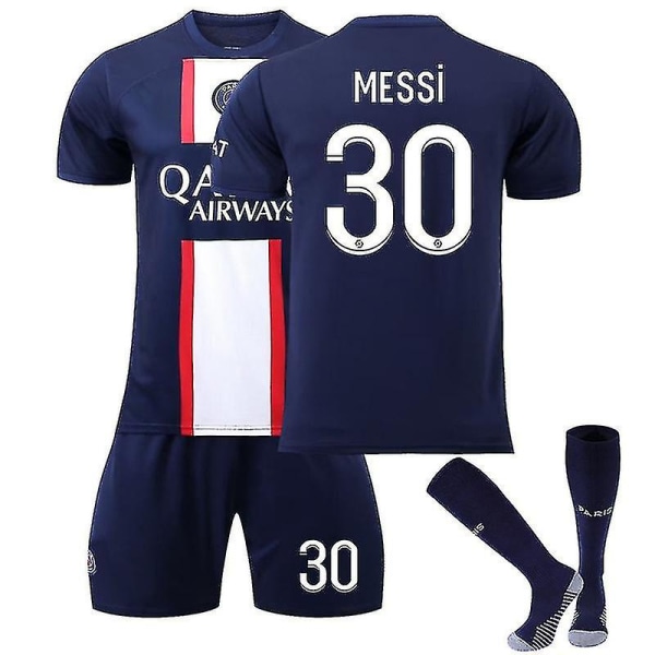 Messi Paris Hjemmebanetrøje, udebanetrøje Messi 30 2223 Home Kids 20(110-120CM)