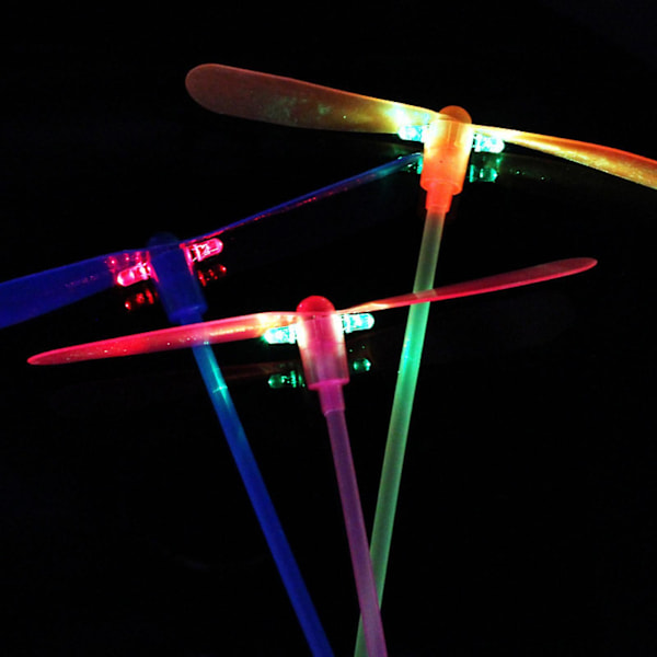 Led Flash Bambus Dragonfly Flyvende Pil Helikopter Baby Børn Lys Op Legetøj[GL]