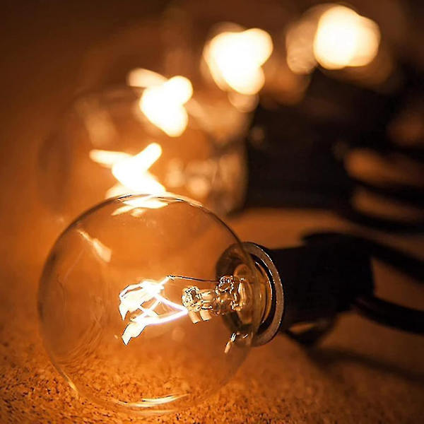 25 stk. G40 udskiftningslyspærer E12 Candelabra skruelampe LED Globe pærer til indendørs udendørs stri
