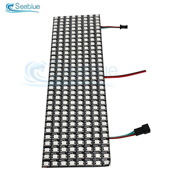 1 stk Ws2812b Rgb Led Digital Fleksibel Individuelt Adresserbart Panel Lysstripe Ws2812 8x8 16x16 8x32 Modul Matriks Skjerm Dc5v 8X32CM