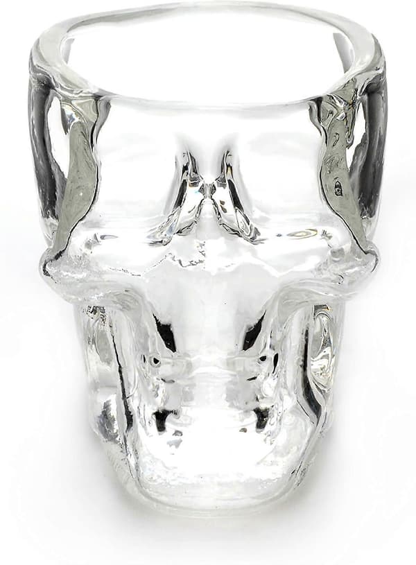 2 st Shotglas med dödskalledesign 60 ml Kapacitet 4 mm Tjockt Glas