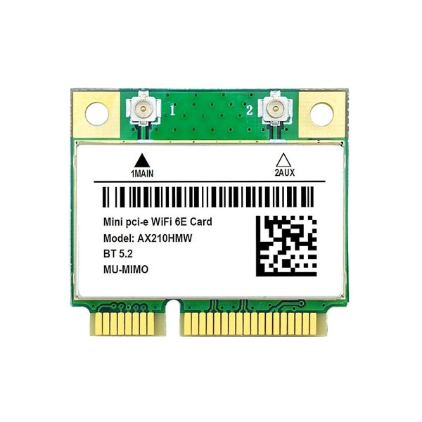 Ax210hmw Wifi-kort Wifi 6e Mini Pci-e Ax210 802.11ax/ac 2.4g/5g//6g Bt5.2 Trådløs Adapter For Bærbar PC