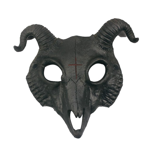 Halloween Crossed Print Scary Sheep Mask Durable Unique Costume Accessories for Party Activity