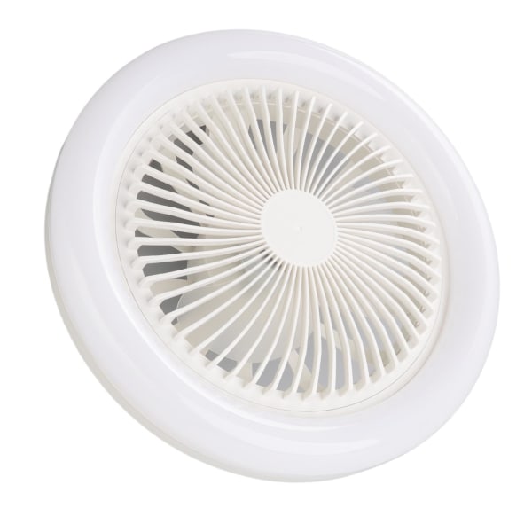 36W takviftelys 9,8 tommer liten lydløs E27 LED viftelampe for soverom 86‑265V hvit