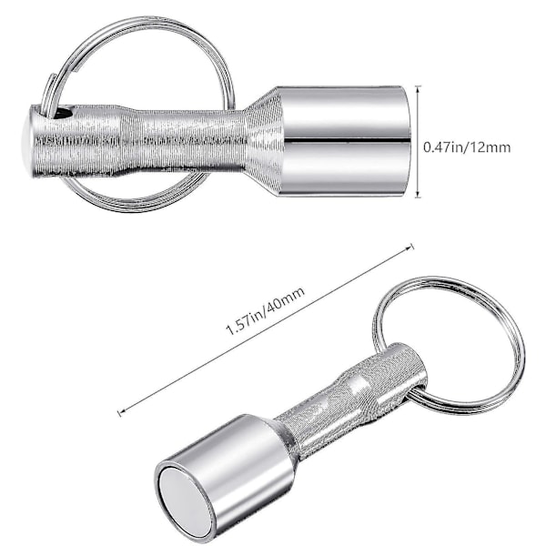 6 kpl Metallimagneetti Avaimenperä Magneettinen Avaimenperä Tasku Avaimenperä Magneettipidike Jaonrenkaalla Xxf