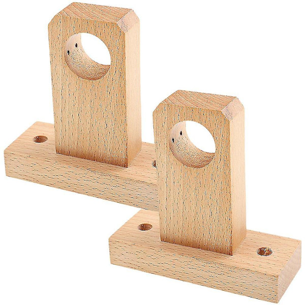 2 kpl puusta valmistetut verhotangon pidikkeet, raskaat verhotangon pidikkeet, puusta valmistetut verhotangon koukut As Shown 12X5CM