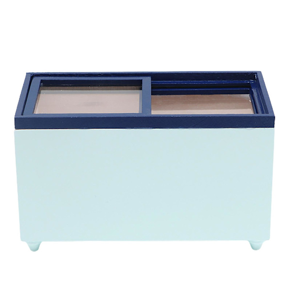 1:12 Imitation Kylskåp Realistisk Simulerad Söt Rollspel Dockhus Mini Kylskåp Leksak för Underhållning Mint Green