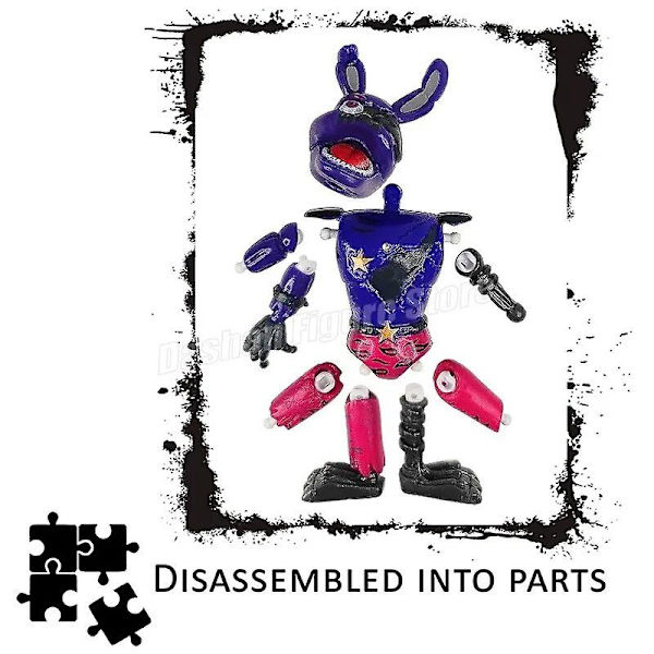 Fnaf Freddy Figurine Withered Bonnie Orville Mangle Happy Frog Roxanne Wolf Chica Actionfigur PVC Rörlig Modell Lysande Leksaker E 8pcs