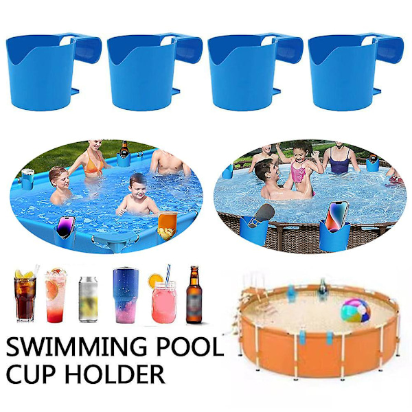 Kopholdere til overjordiske pools, poolkopholdere til drikkevarer overjordiske pooltilbehør, plastik pool drikkevareholder 2pcs