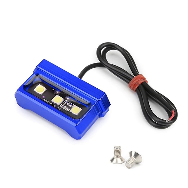 3 LED Motorcykel Nummerplåtslampa Dekorativ Baklampa Universal Vattentät Blue