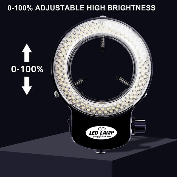 144 LED Miniscope Ringlys Ringlys 0 - 100% Justerbar Lampe For Miniscope Ringlys Black