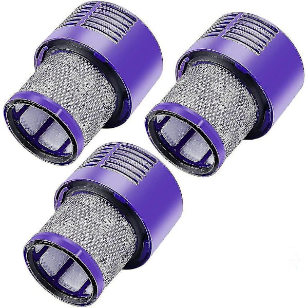 3 Pak Reservefilter til Dyson V10, V10 Absolute, V10 Animal, V10 Motorhead, V10 Total Clean, Sv12 Støvsuger [DB]