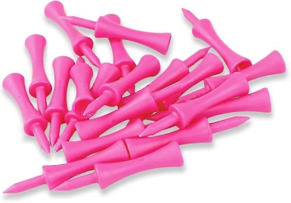 57mm Rosa Plastgolfteér 100-pack