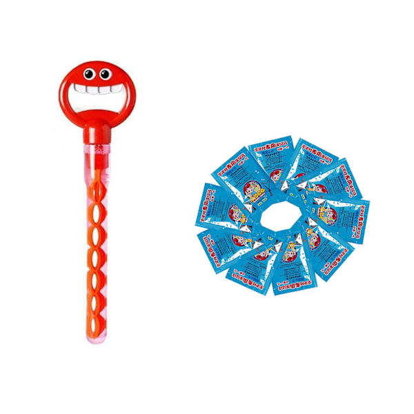 32 Hål Bubbelstav Leksak 32 Hål Leende Ansikte Bubbelstav Med Bubbelpåfyllning 2024 Ny Barnbubbelstav Leksak 10ml FLYE1039  [DmS] Red One Size
