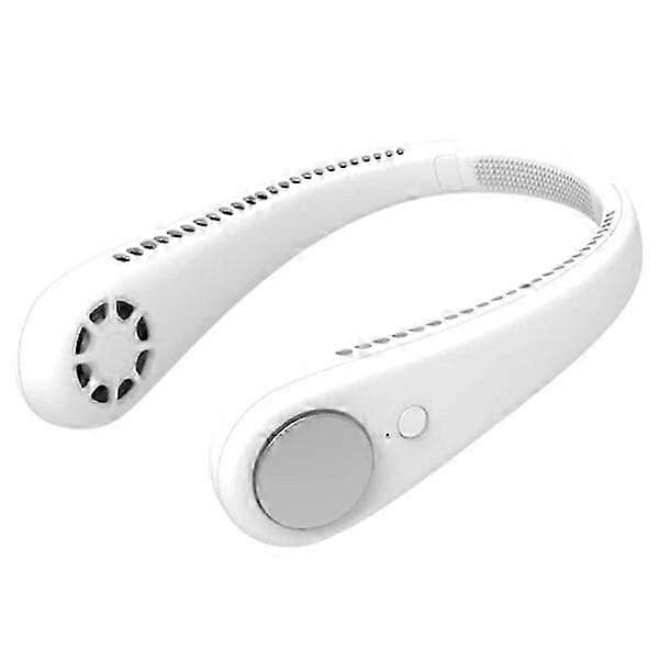 Halsventilator - Genopladelig bærbar ventilator med halsrem, hvid