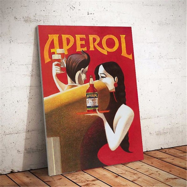 Dukmålningar Aperol Vin Vintage Mat Dryck Köksaffisch och print Väggkonst No FrameBY Style 1 20X30cm
