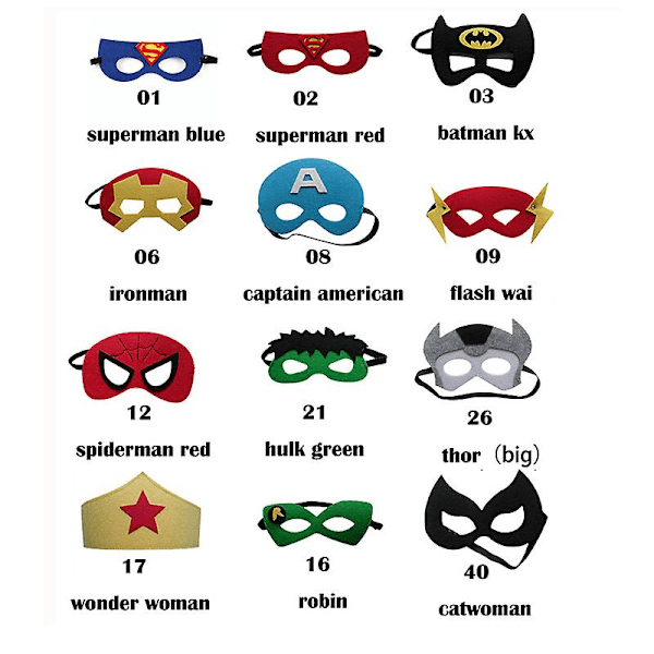 Cartoon Superhjälte Cosplay Mask Halloween Party Vuxen Klä Upp Kostym Mask Barnens Födelsedagsfest Superhjälte Favorit Presenter 1pc greenman