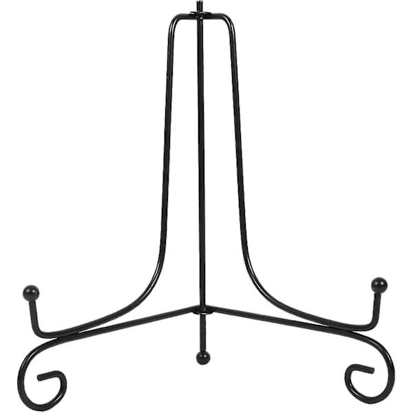 Staffeli Plate Display Stand, Svart Jern Display Stand Plate Holder, Fotorammeholder Stand, Jern Staffeli Klassisk Display Stand For Bowl Plate Photo Fram 8 inch