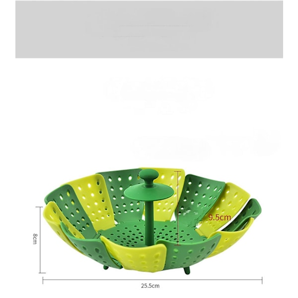 Lotus Dampkurv, Foldbar Dampkurv, Ridsefri, Silikon, Grøn BPA-Fri, Køkkenudstyr