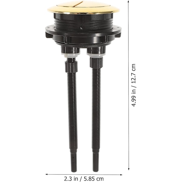 Toilet Tank Knap, Toilet Flush Knap Dobbelt Toilet Knap Toilet Armatur Udskiftning Dobbelt