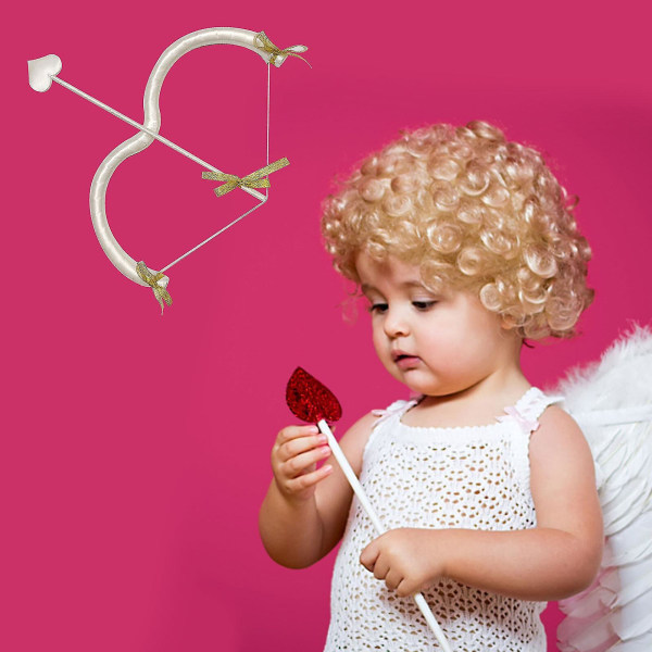 Cupid Pilbåge Leksakssats, Båge & Pilset Cupid Kostym Fotorekvisita För Vuxna [DmS] Plum red