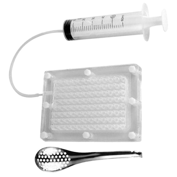 1 Sæt Professionel Molekylær Gastronomi Kaviar Maker Kaviar Filter Sfærificeringsdråber 14.00X10.00X2.00CM