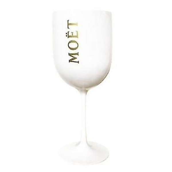 Hvid Moet Plastik Akryl Goblet Festlig Party Drikkevin Champagne Glas moet 401-500ml