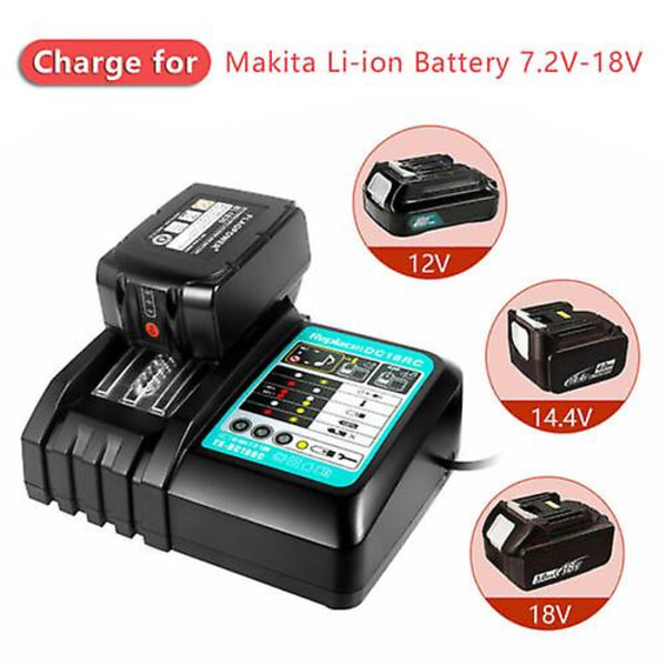 Til Makita Dc18rc Hurtig Hurtig Lithium-ion Batterilader (bl1830 Bl1850) 18v 3a EU Plug