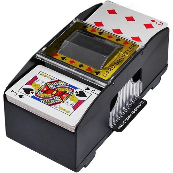 Automaattinen korttien sekoituskone, pelaa pokerikortteja muovisella paristokäyttöisellä automaattisella sekoituskoneella sekoittimella [DmS]