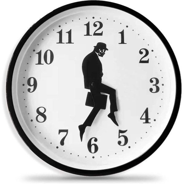 10 Inch Creative Walking Clock Wall Clock Living Room Humanoid Silly Walk Clock For Home Wall Decoration Ornament