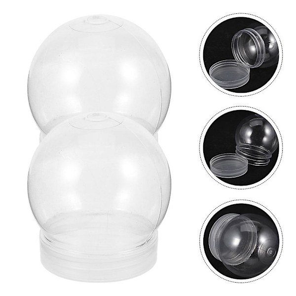 20 kpl Uudelleenkäytettäviä Kirkkaita Vesipalloja Ruuvattavilla Kanneilla Tyhjiä Lumipallojen Valmistusvälineitä Transparent 7.00X6.00X6.00CM