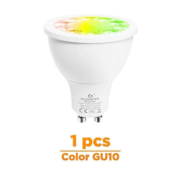 GLEDOPTO 120 Graders 5W Zigbee APP Styret GU10 RGB+CCT LED Spotlight Pære BoSaiD