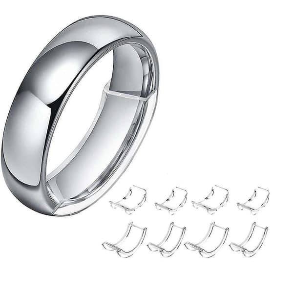 8 Størrelser Silikone Usynlig Ringstørrelsesformindsker Justeringsring Sizer Passer til Alle Ringe