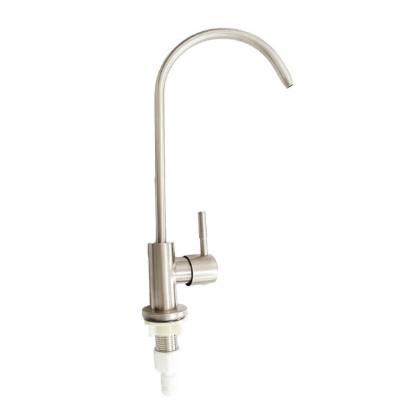 Gooseneck Vandfilterarmatur Vandhane Omvendt Osmose Drikkervandsfilterarmatur Rustfrit Stål G1/2 & G1/4 Muligheder Js Silver G1-4